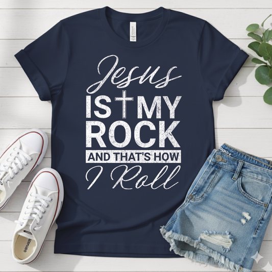 JESUS IS MY ROCK T-SHIRT