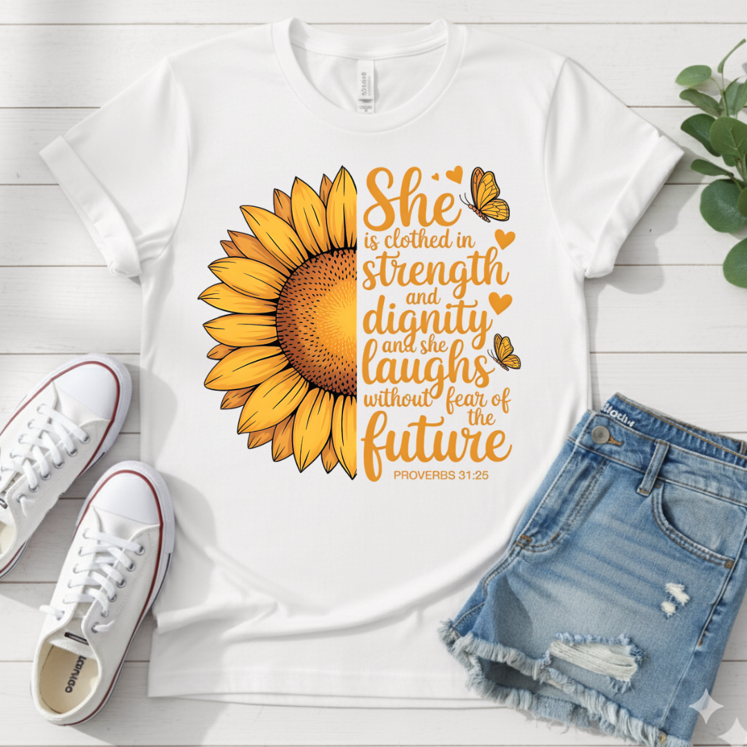 PROVERBS 31:25 T-SHIRT