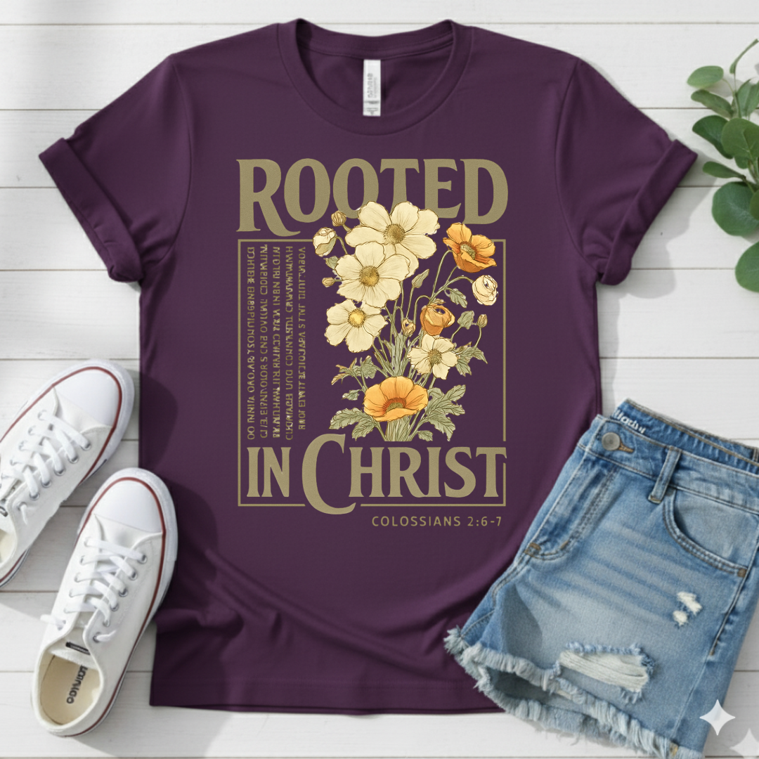 ROOTED IN CHRIST T-SHIRT
