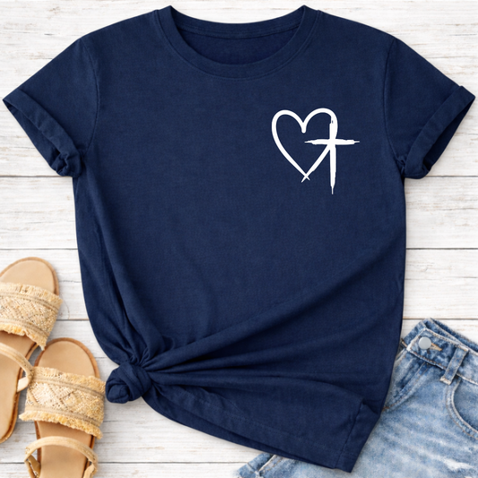 HEART CROSS T-SHIRT