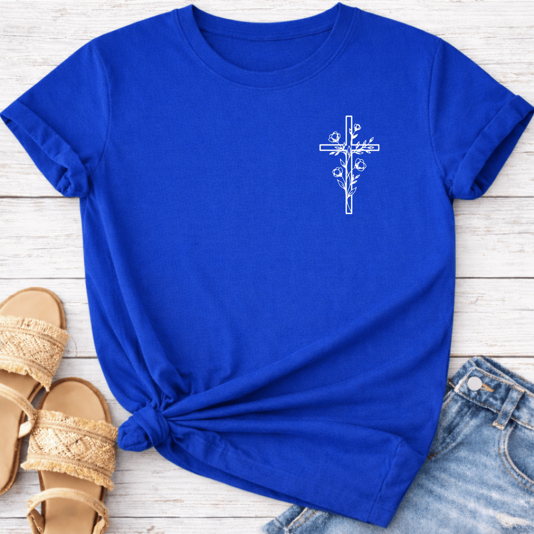 FLORAL CROSS T-SHIRT
