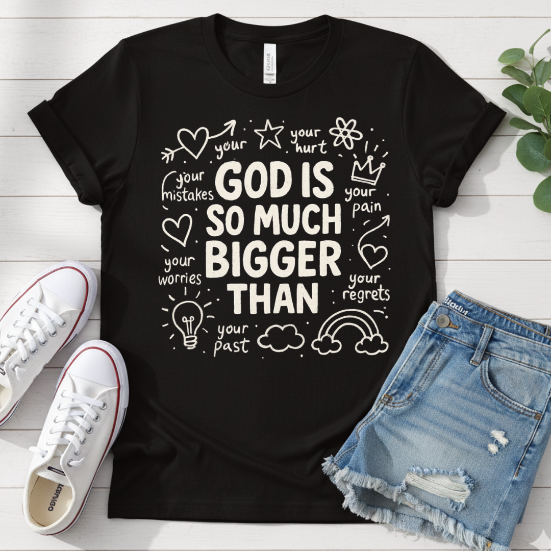 GOD IS MUCH BIGGER THAN T-SHIRT