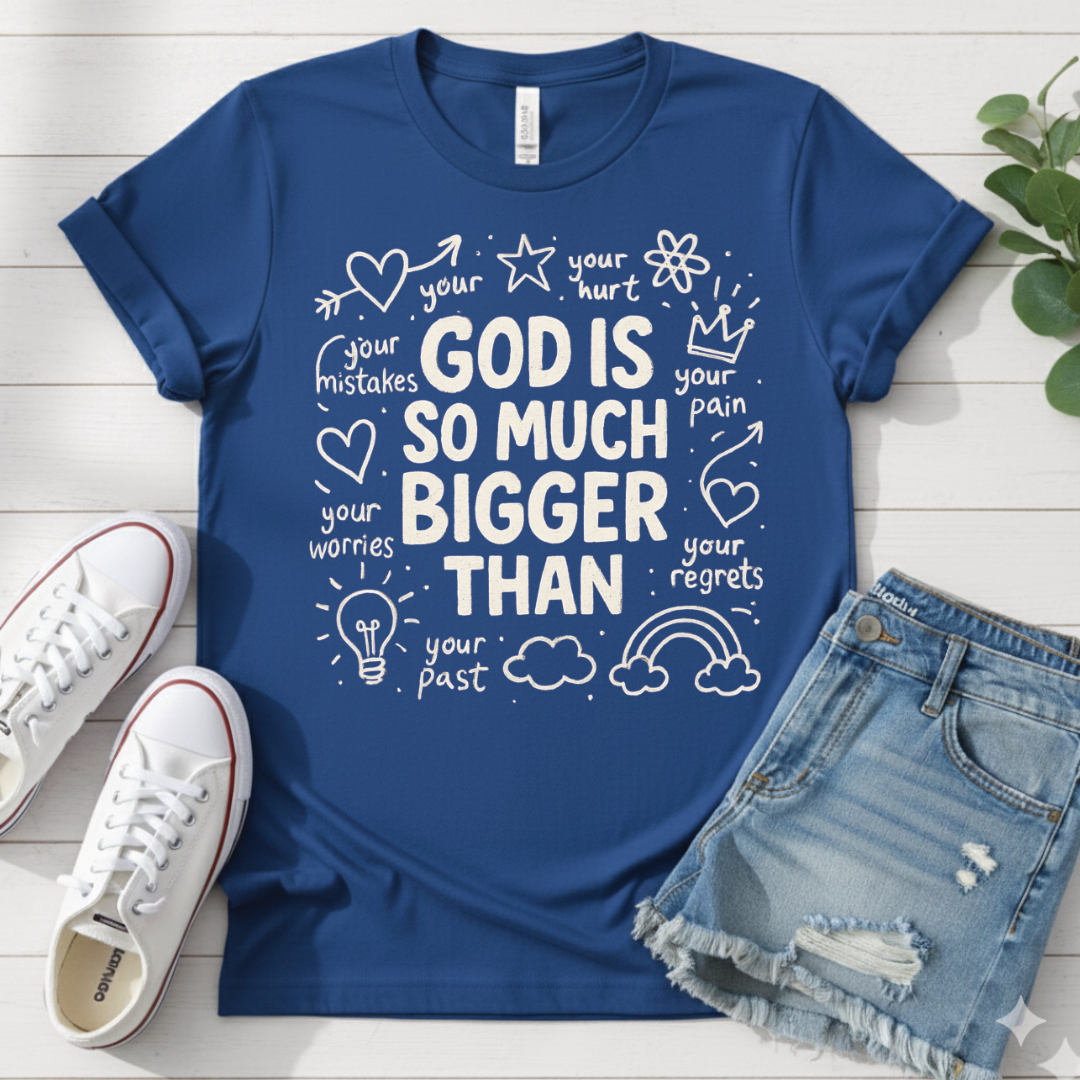 GOD IS MUCH BIGGER THAN T-SHIRT