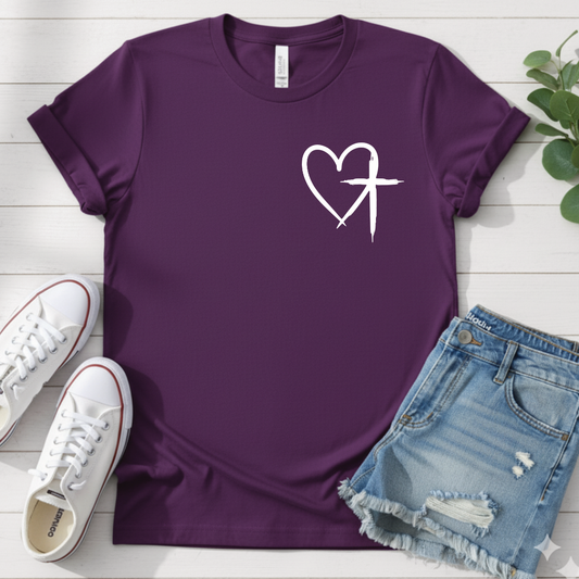 HEART CROSS T-SHIRT