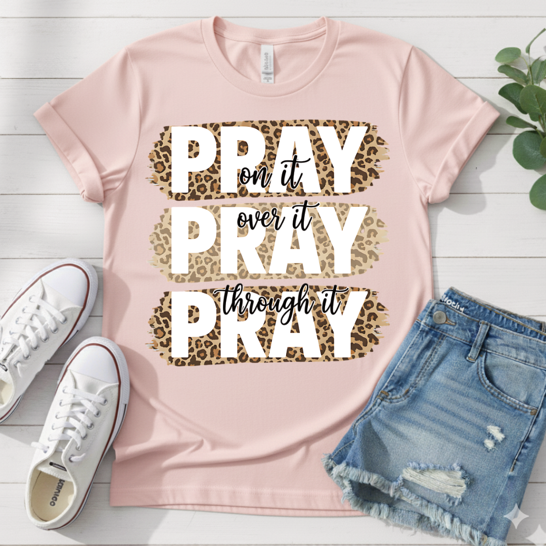 PRAY LEOPARD T-SHIRT