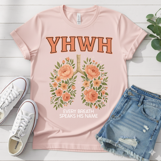 YHWH FLORAL LUNGS T-SHIRT