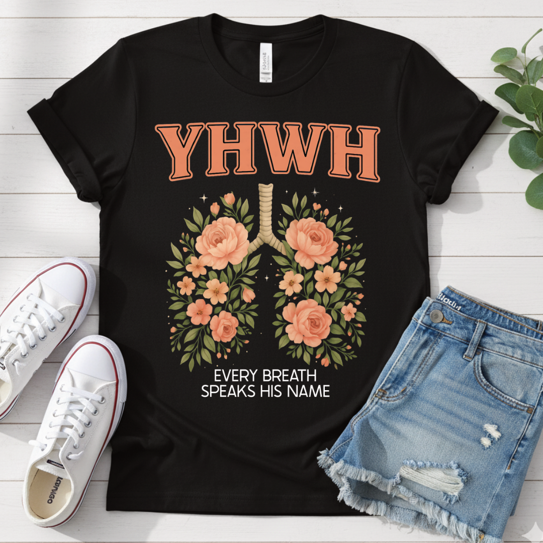 YHWH FLORAL LUNGS T-SHIRT