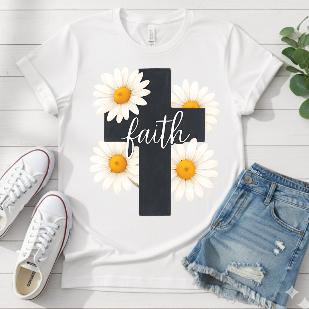 FLOWER CROSS T-SHIRT
