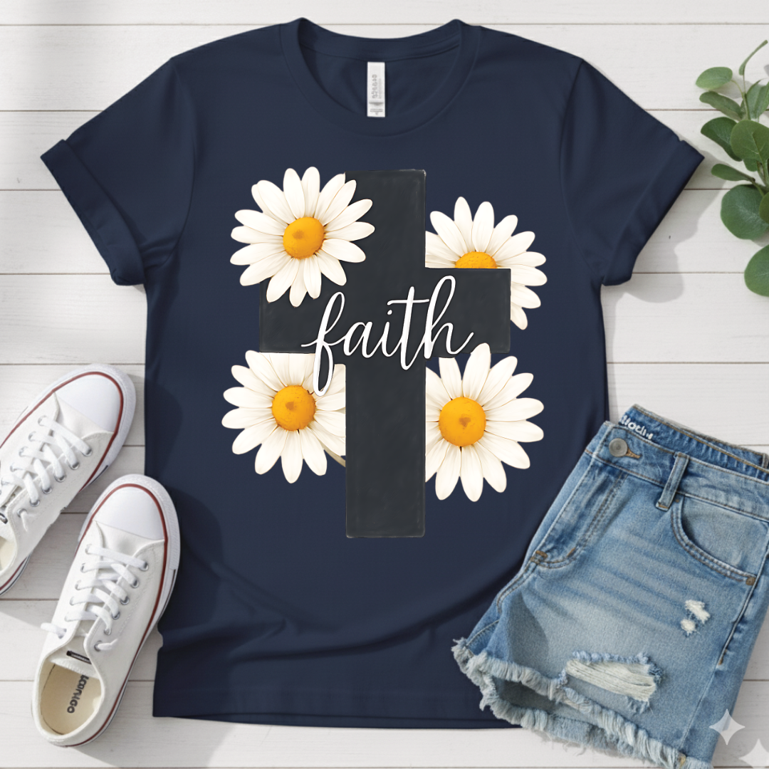 FLOWER CROSS T-SHIRT