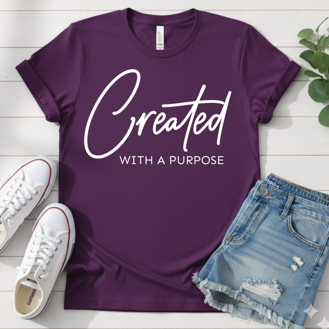 CREATED WITH A PURPOSE T-SHIRT
