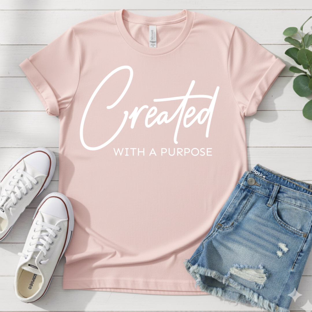 CREATED WITH A PURPOSE T-SHIRT
