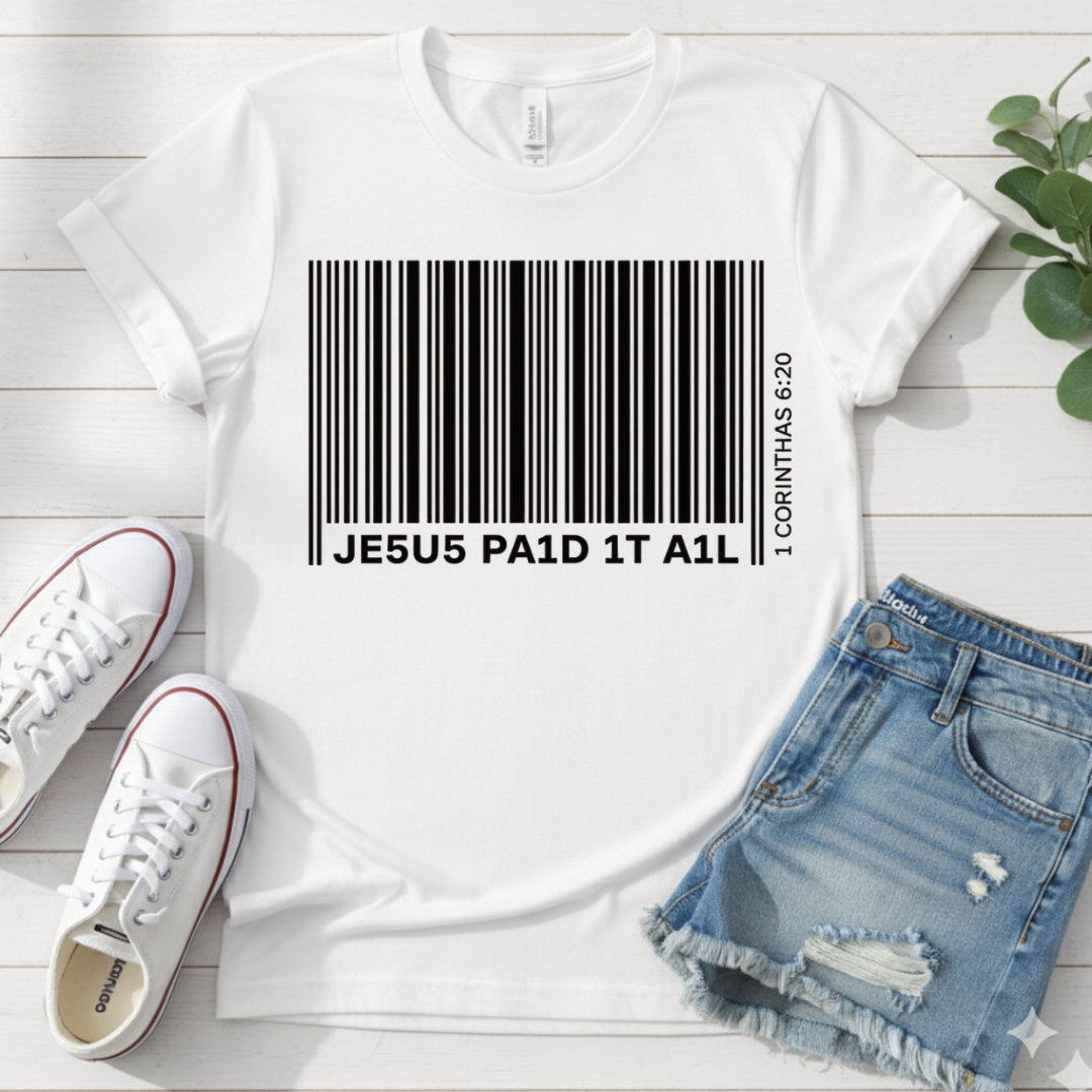 JE5US PA1D 1T A1L T-SHIRT