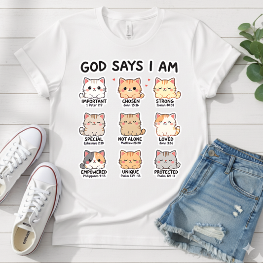 GOD SAYS I AM T-SHIRT
