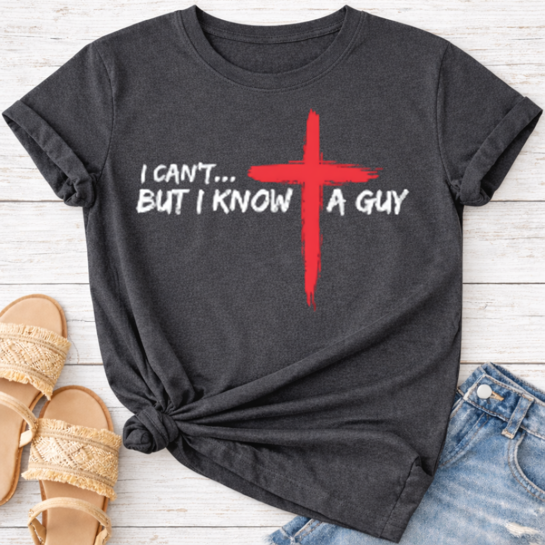 I CAN'T BUT I KNOW A GUY T-SHIRT