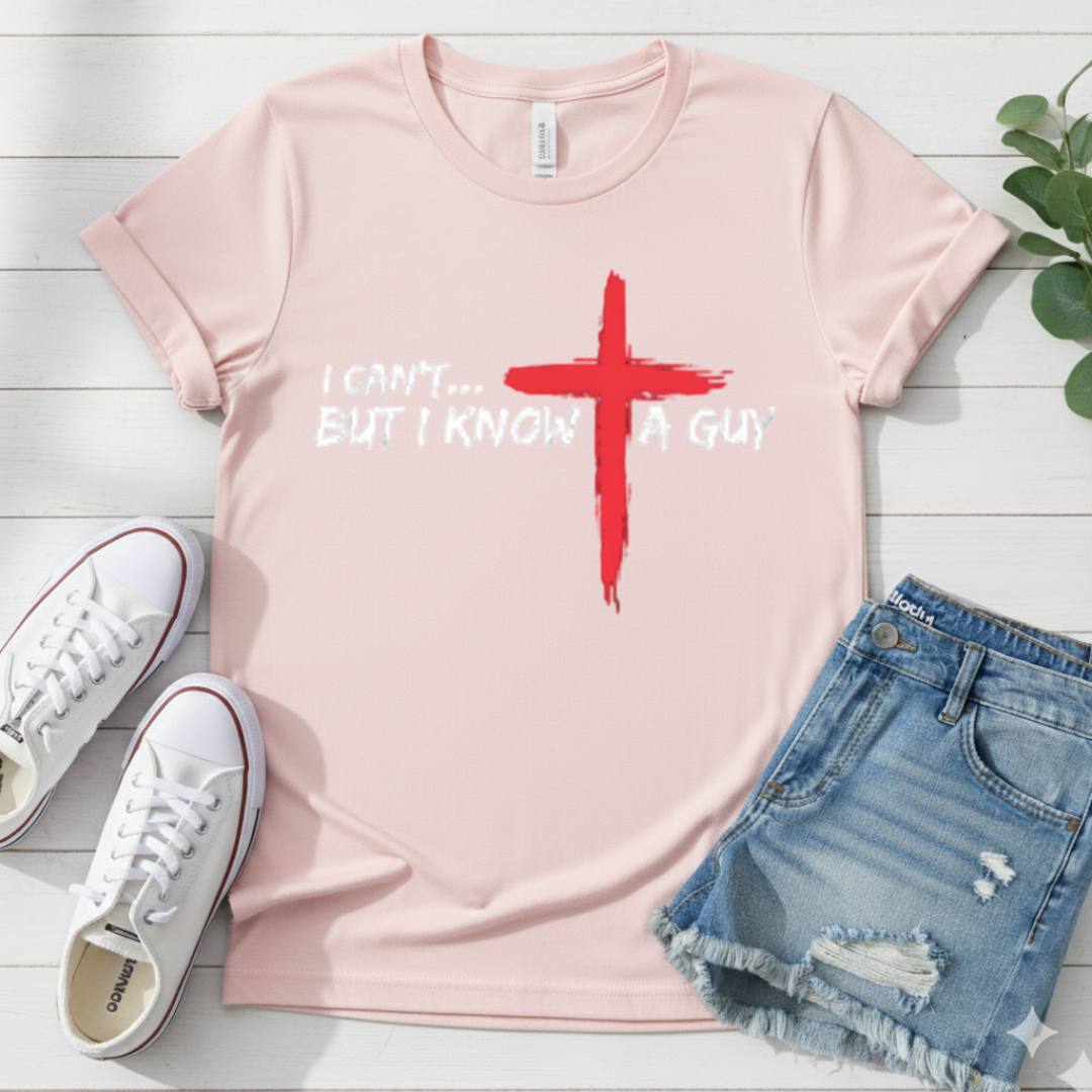 I CAN'T BUT I KNOW A GUY T-SHIRT