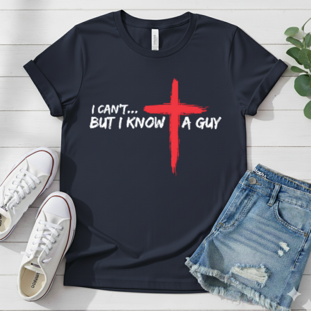 I CAN'T BUT I KNOW A GUY T-SHIRT