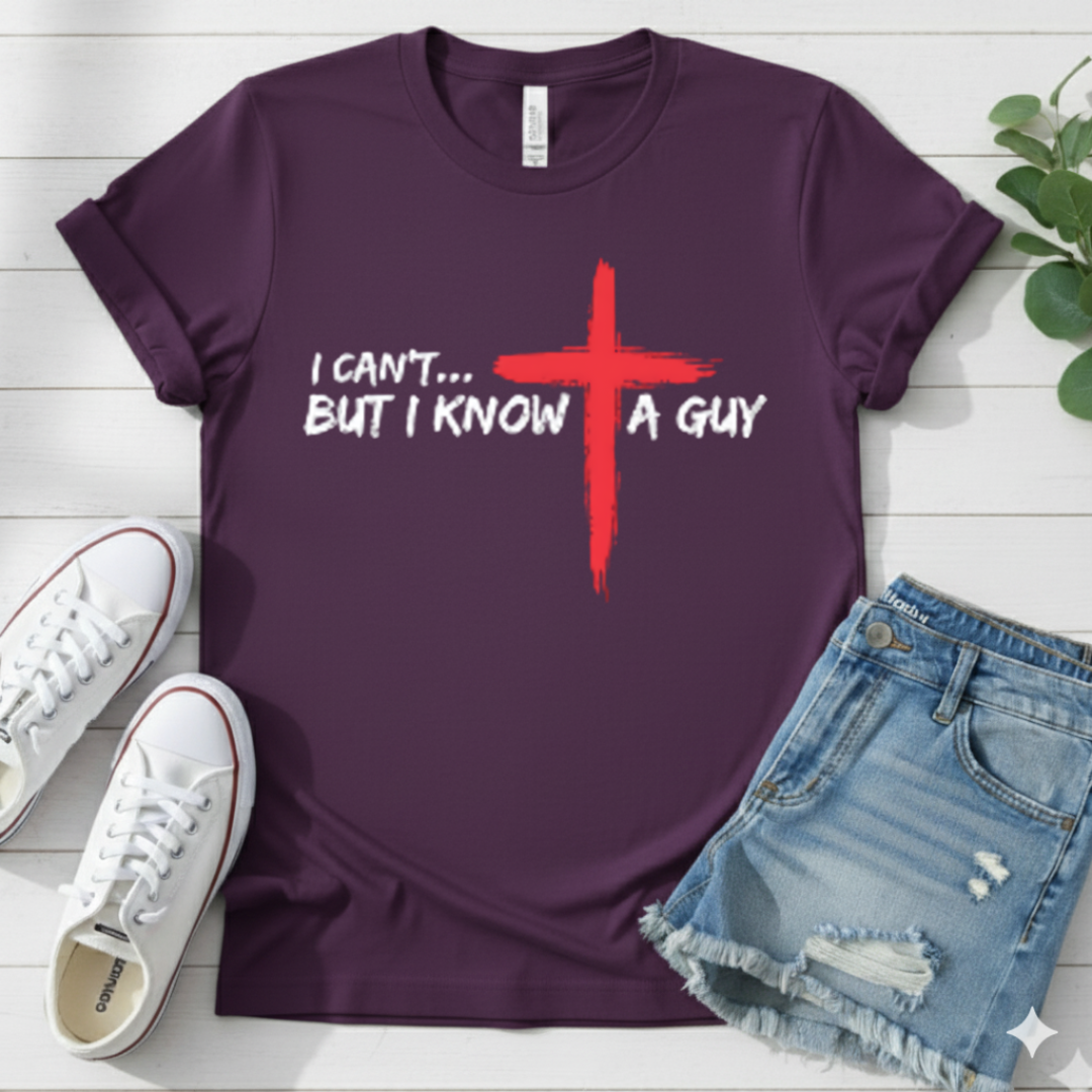 I CAN'T BUT I KNOW A GUY T-SHIRT