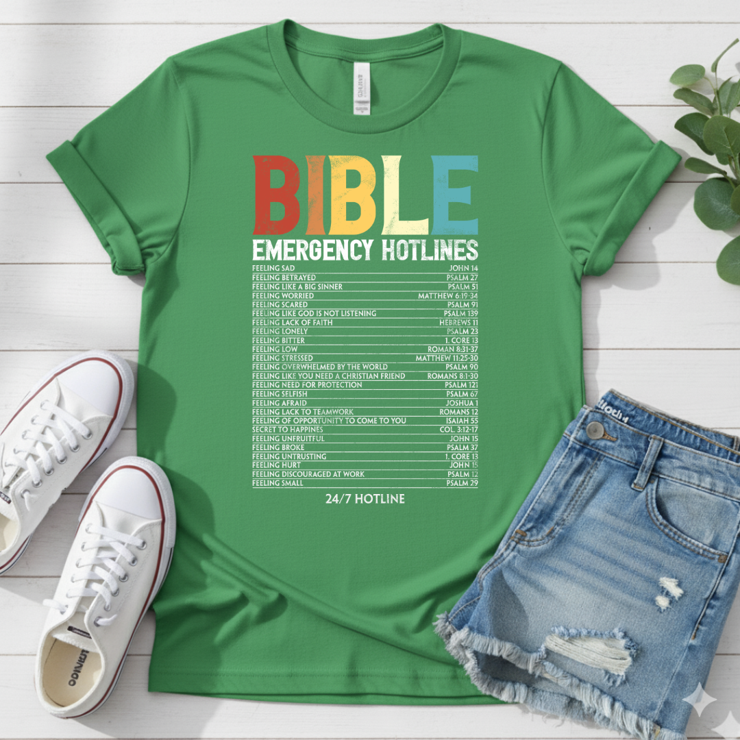 BIBLE EMERGENCY HOTLINES T-SHIRT