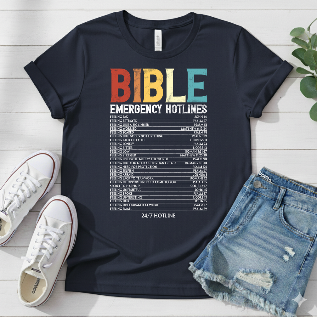 BIBLE EMERGENCY HOTLINES T-SHIRT