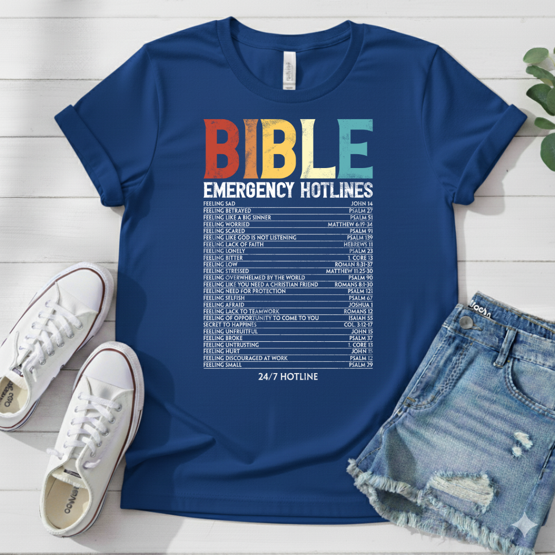 BIBLE EMERGENCY HOTLINES T-SHIRT