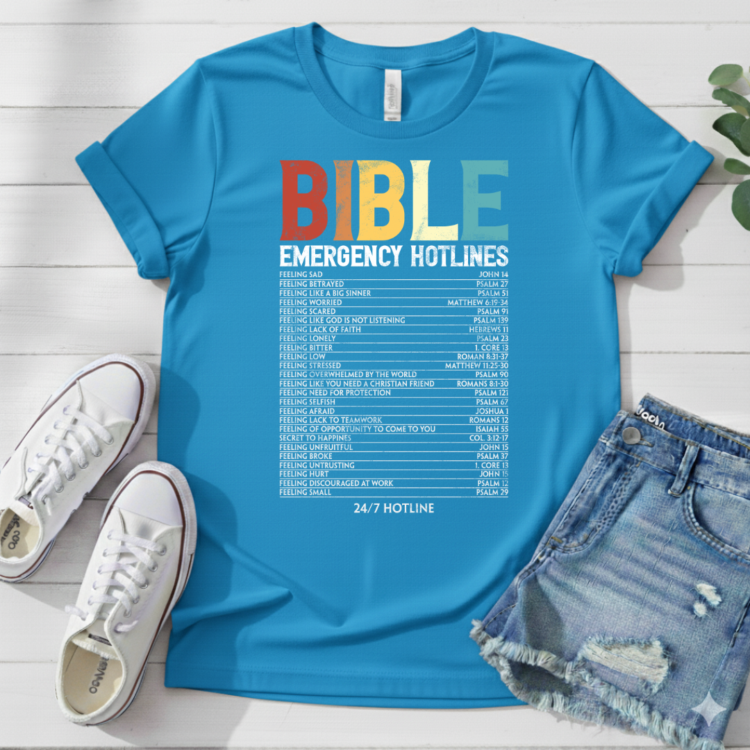 BIBLE EMERGENCY HOTLINES T-SHIRT