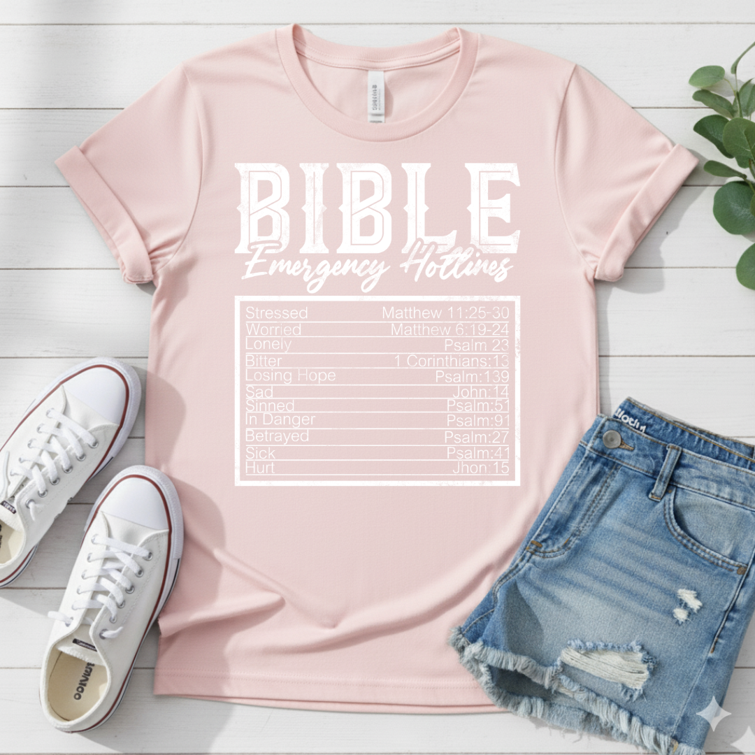 BIBLE EMERGENCY HOTLINES T-SHIRT