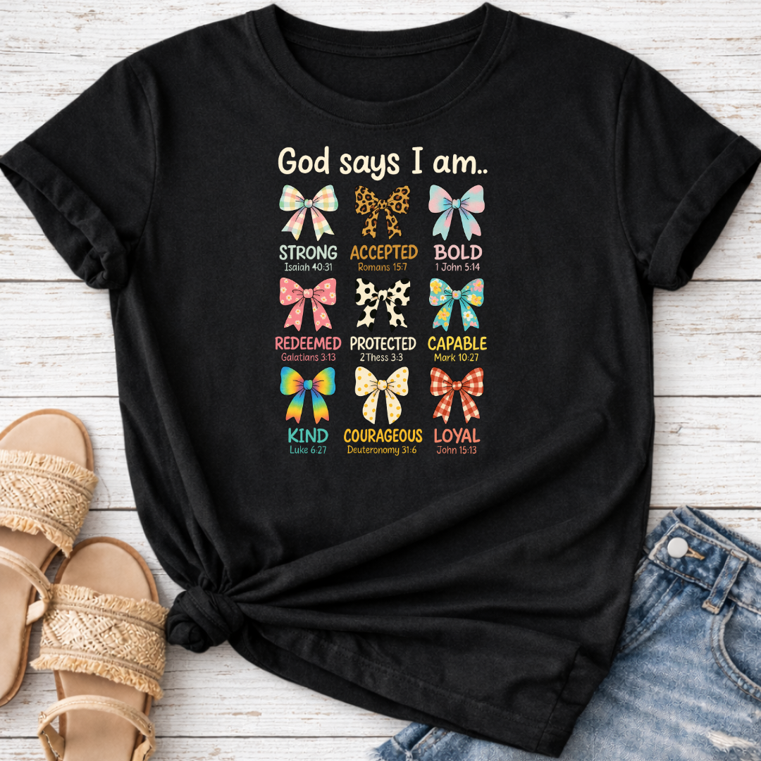 GOD SAYS I AM.. T-SHIRT