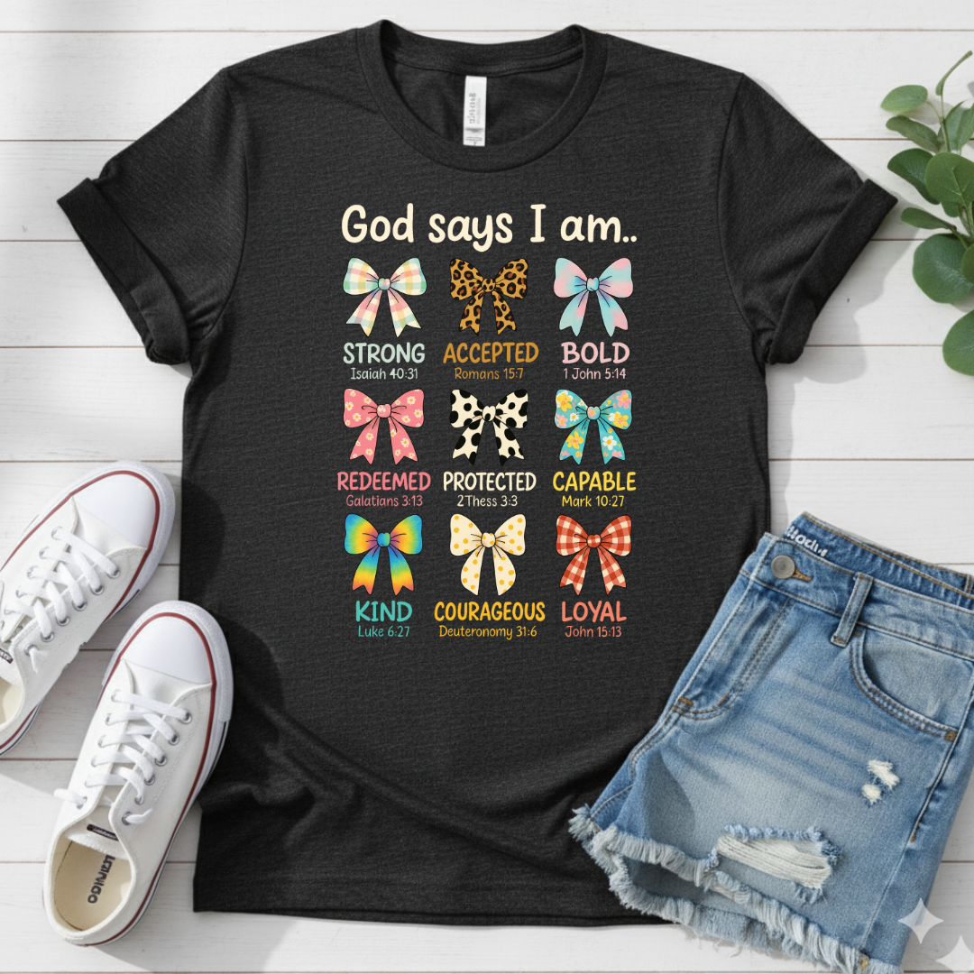 GOD SAYS I AM.. T-SHIRT