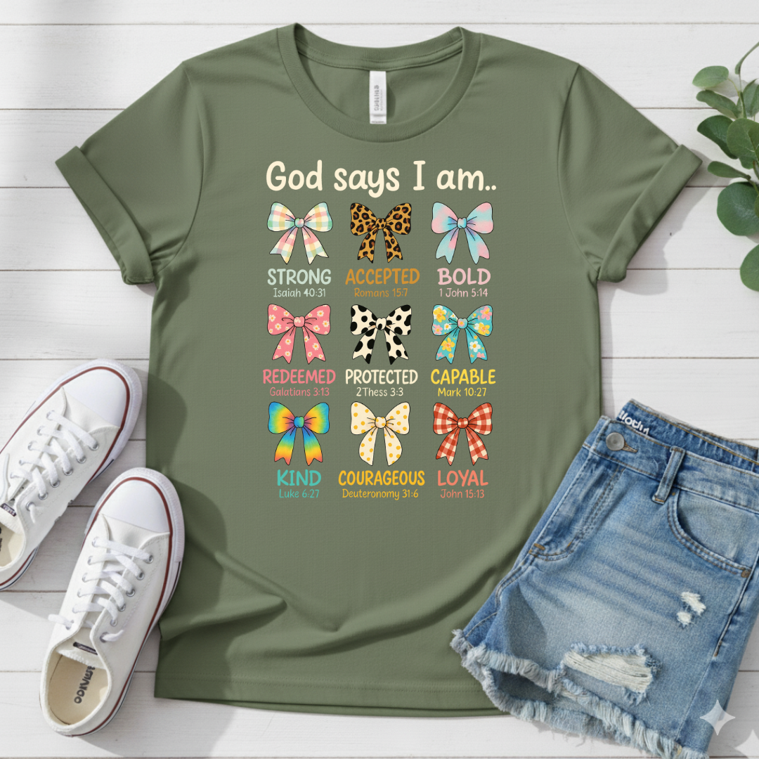GOD SAYS I AM.. T-SHIRT