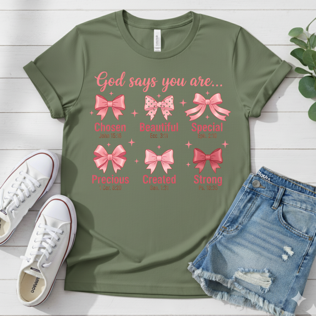 GOD SAYS YOU ARE .. T-SHIRT